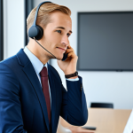 **

"A professional customer service representative, fully clothed in a modest business attire, calmly listening to a customer over the phone in a bright, modern office setting, perfect anatomy, correct proportions, natural pose, safe for work, appropriate content, professional, family-friendly, high quality."

**