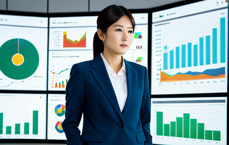 **

A Japanese businesswoman in a modern office, analyzing consumer behavior data on a large screen. She wears a stylish, modest business suit. The office is bright and clean, with charts and graphs visualizing data trends. Focus on her confident expression and the futuristic feel of the data-driven environment. Fully clothed, appropriate attire, safe for work, perfect anatomy, natural proportions, professional.

**