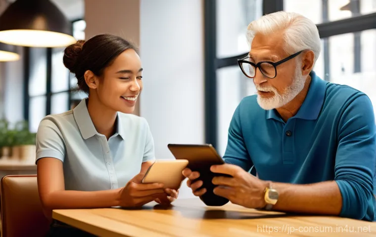 소비자 불만 관리 전략과 실행 사례 - **Prompt:** A diverse group of customers, including a young woman in a smart casual outfit and an ol...