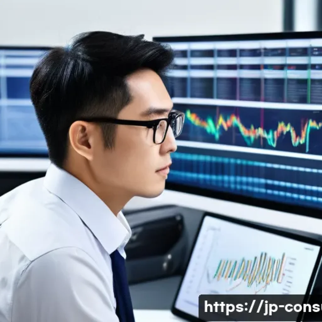 소비자전문기술사 실무 경험 공유 - A professional Japanese consumer technology specialist in a modern office environment, wearing busin...
