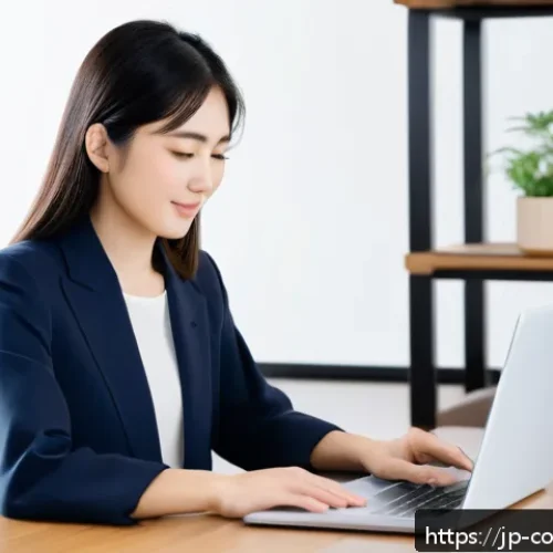소비자 보호법과 관련된 최신 이슈 분석 - A modern Japanese home office setting showing a young adult woman calmly handling an online shopping...