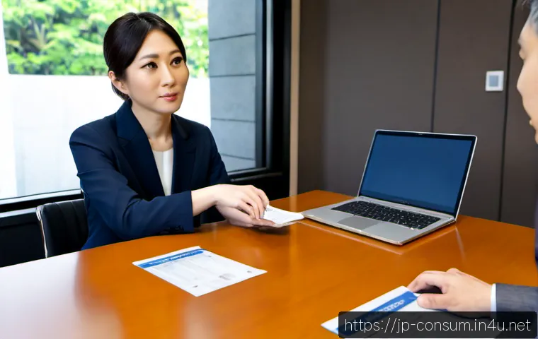 소비자 클레임 해결 실무 노하우 - Photorealistic customer service resolution meeting in a modern Japanese office, calm professional re...